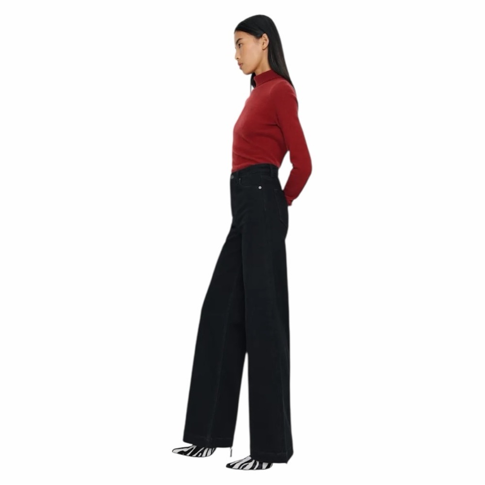 Reformation Bex Super Stretch High-Rise Wide Leg 
Black Size 33 - Picture 4 of 14